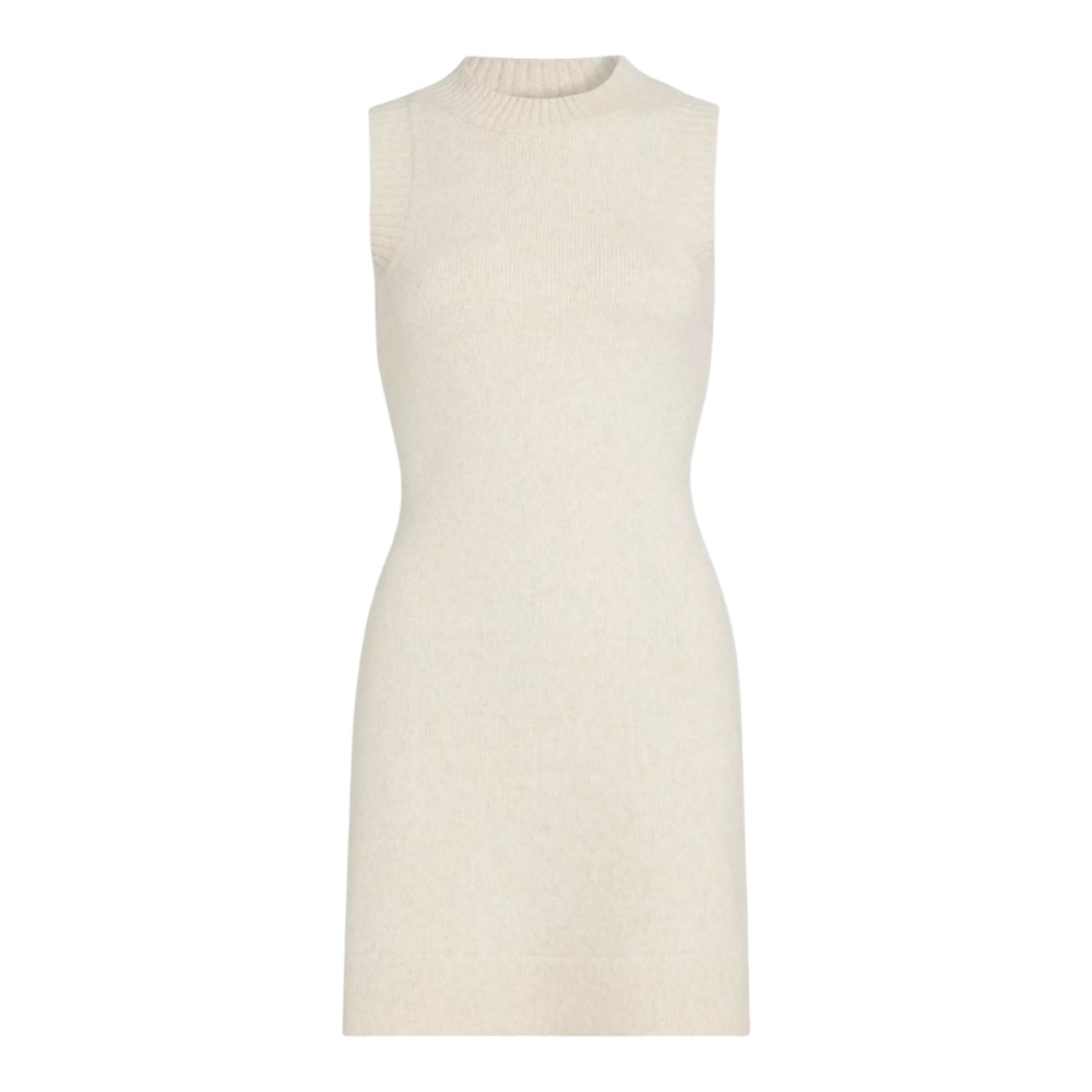 DH new York Rosa Knit Marled Wool-Blend Dress Size Small (4-6) Color Oat beige
